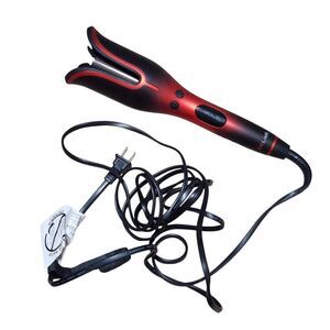 CHI Lava Spin N Curl Professional Curling Iron Black Red Tulip Style Curler